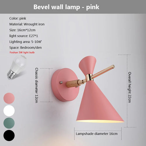 Decorative macaron horn wall light for indoor bar, restaurant, living room, bedroom, hallway or bedside - vue 9 sur 19