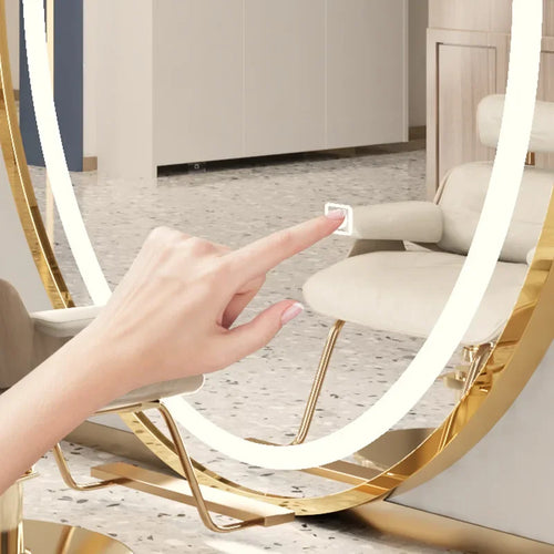 modern creative egg-shaped light mirror - vue 3 sur 6