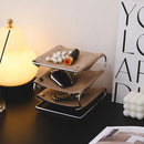 multifunctional leather and stainless steel storage rack