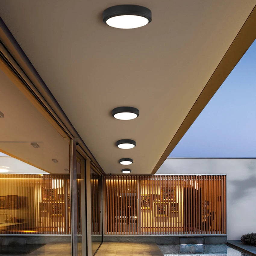 Waterproof outdoor ceiling light for garden and terrace lighting - vue 5 sur 8