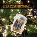 Waterproof Christmas string lights with remote and 8 lighting modes