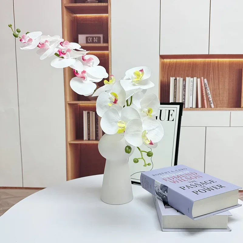 Artificial butterfly orchid 7 heads elegant floral decoration - vue 4 sur 40