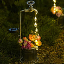 Solar watering tap lights for outdoor garden decor