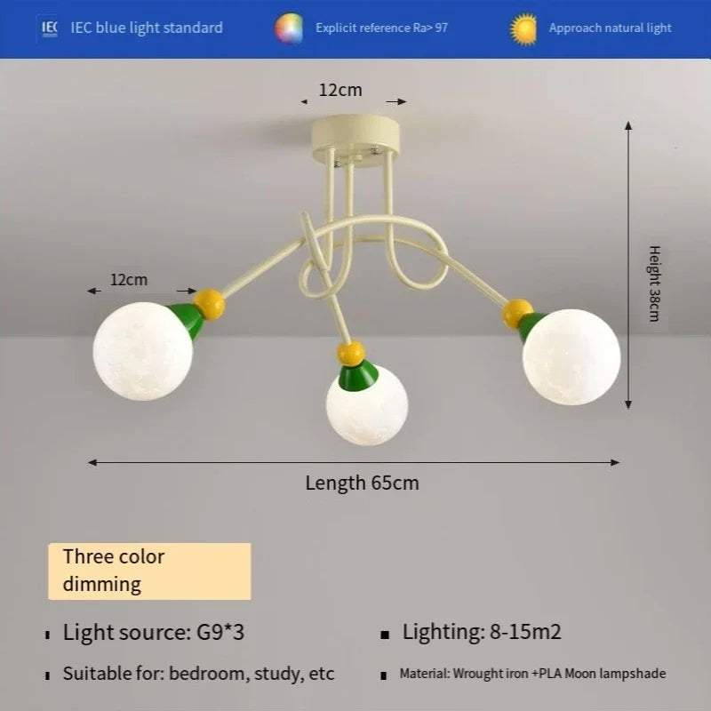 Modern and simple Memphis style ceiling light