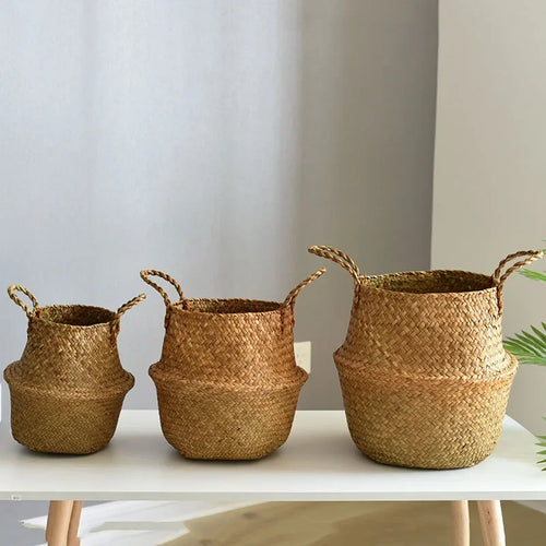 wicker basket for storage and garden decoration - vue 4 sur 12