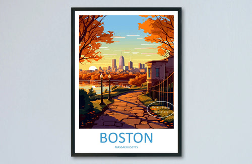 Famous cityscape travel canvas poster