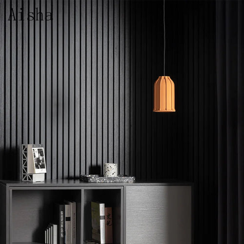 Decorative nordic industrial-style cement pendant light - vue 4 sur 9