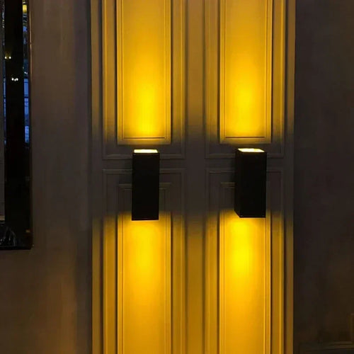 Outdoor aluminium wall light with tempered glass IP65 - vue 3 sur 6