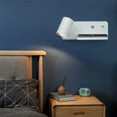 Modern LED wall light with USB and wireless charging