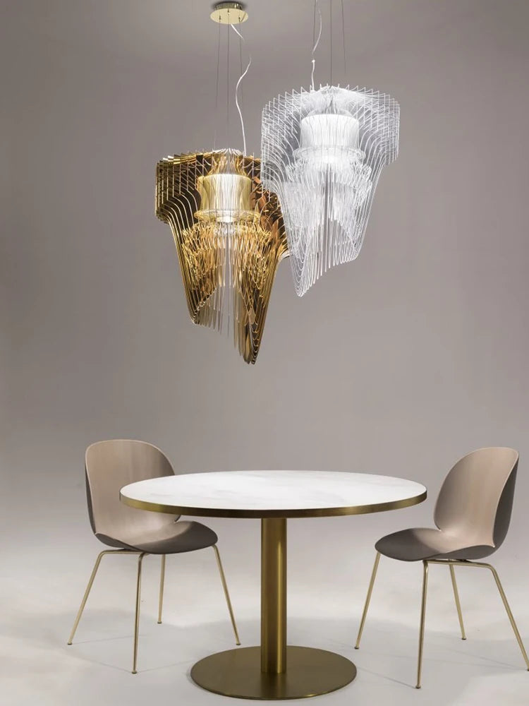 Italian designer acrylic chandelier for villa or hotel