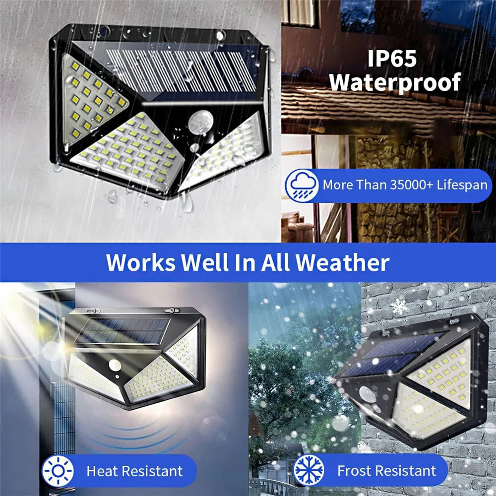 Waterproof outdoor LED solar light with motion sensor 3 modes - vue 8 sur 8