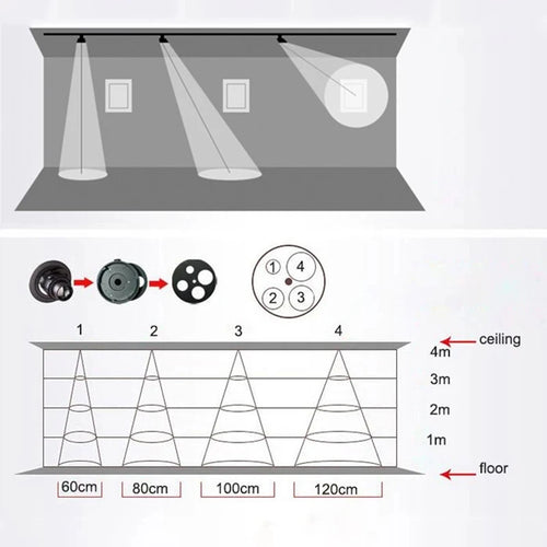 Adjustable focus LED track spotlight for ambient lighting - vue 6 sur 6