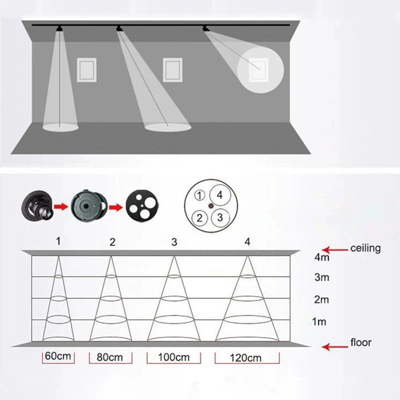 Adjustable focus LED track spotlight for ambient lighting - vue 6 sur 6