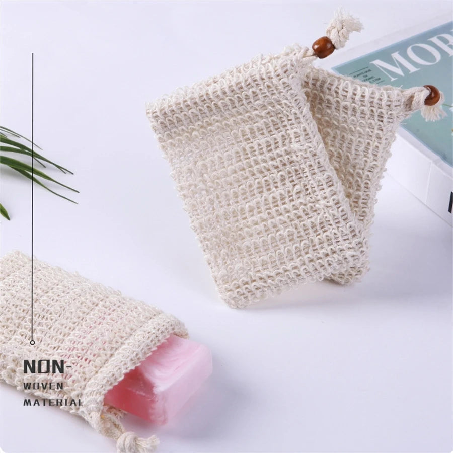 natural sisal soap bag for exfoliation - vue 3 sur 6