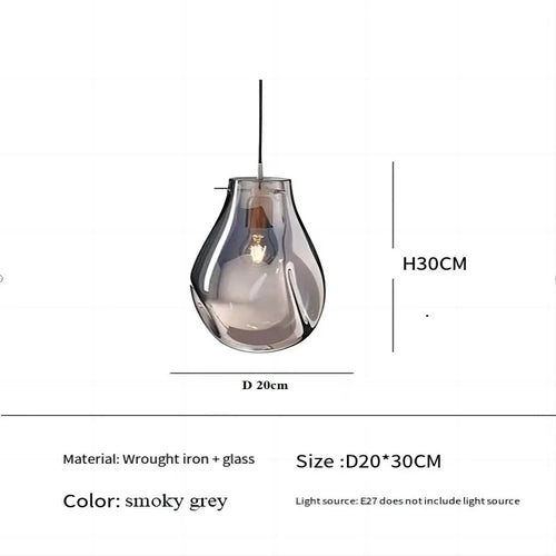 Modern creative nordic LED glass pendant light macaron style