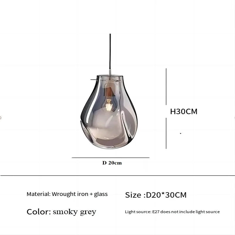 Modern creative nordic LED glass pendant light macaron style