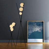 Nordic design 3D moon LED floor lamp with tripod