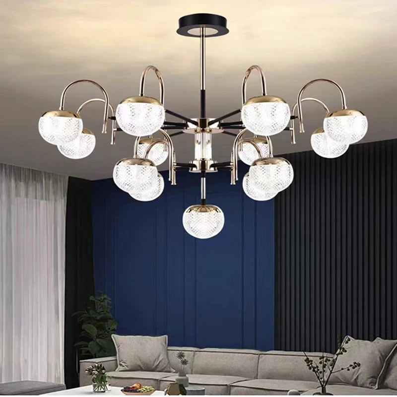 Modern wrought iron chandelier for interior decoration - vue 5 sur 9