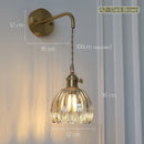 Retro Japanese floral glass wall light modern and chic design