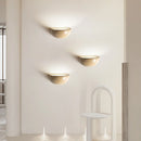 Retro semi-circular natural travertine LED wall light for decoration