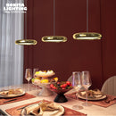 Modern minimalist luxury round LED pendant light with dimming