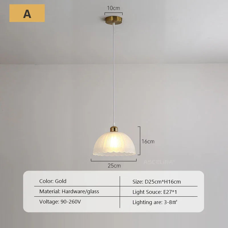 Nordic glass pendant light for modern interior decor