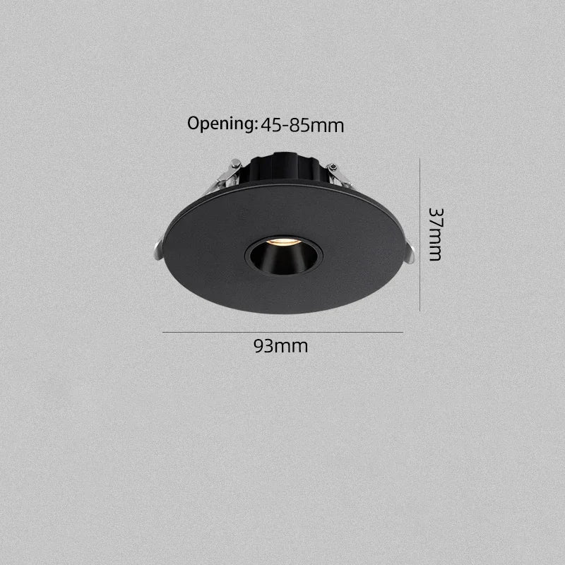 Ultra-slim round recessed LED spotlight for ambient lighting - vue 8 sur 8