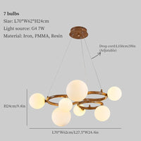 Wabi sabi pendant chandelier for stylish interior decoration