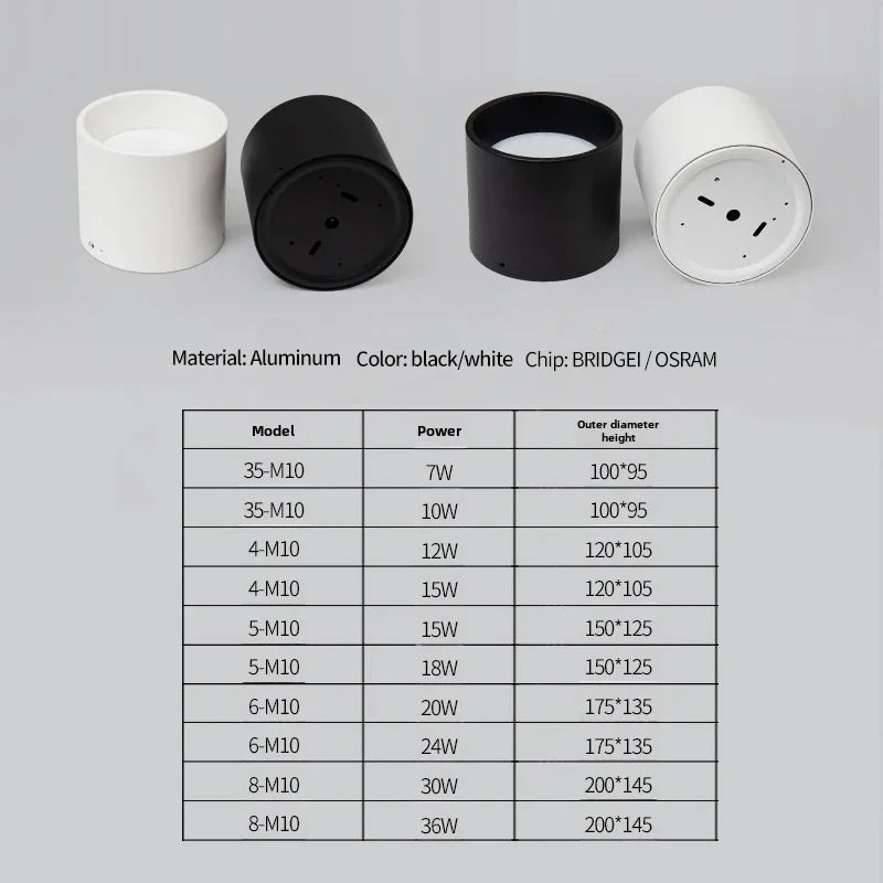 Open mounted ceiling spotlight for modern indoor lighting - vue 3 sur 4