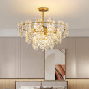 Modern crystal chandelier with floral design pendant light