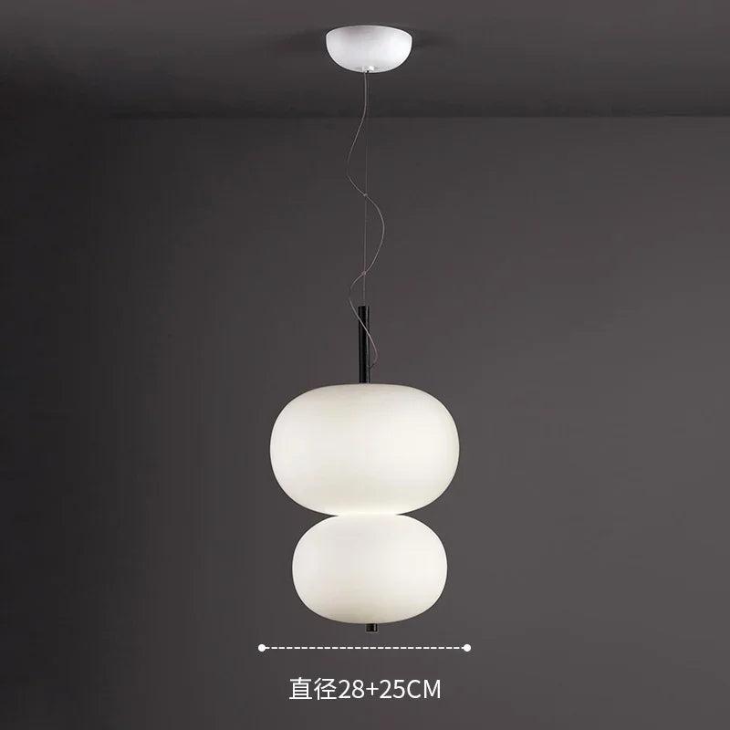 Scandinavian large glass ball pendant light for living room