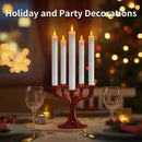 LED flickering taper candles with remote control for parties and occasions