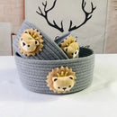 woven animal storage basket for toys and miscellaneous items