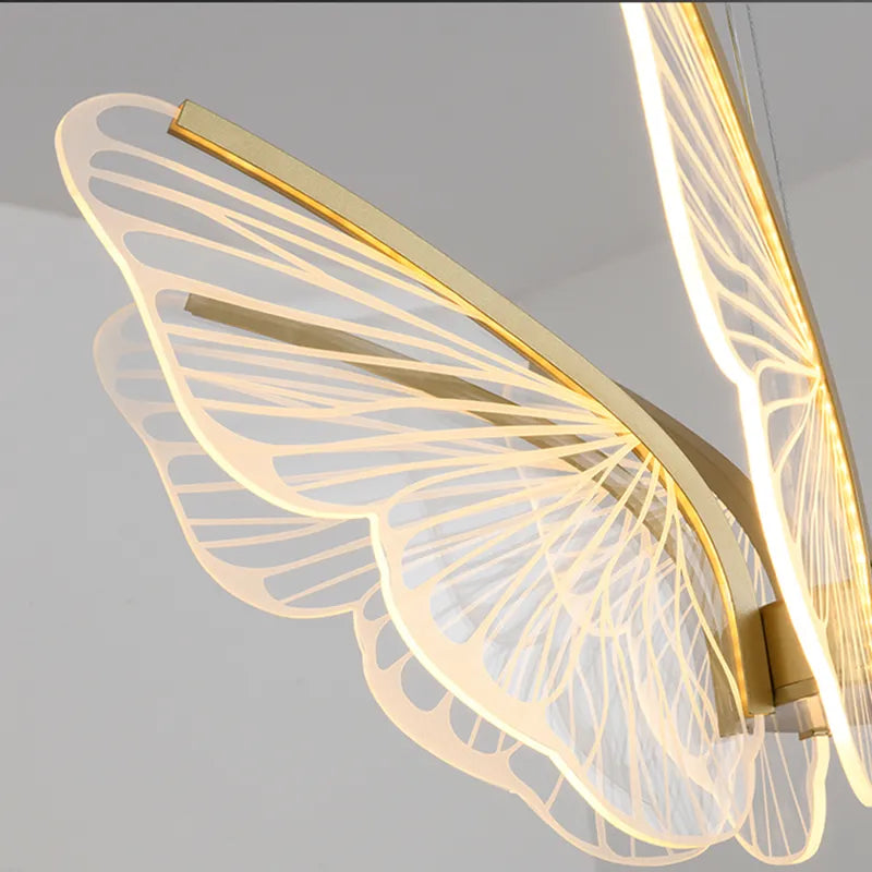 LED butterfly chandelier fashion creativity home - vue 6 sur 9