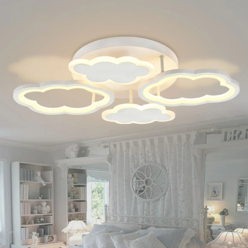 Modern cloud chandelier cartoon creative indoor lighting decor