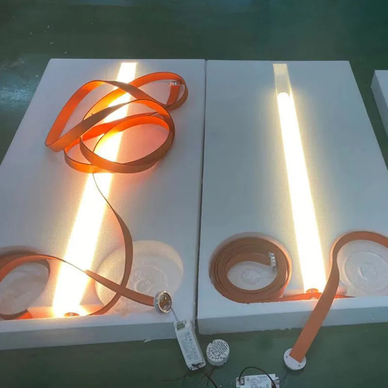 Creative minimalist postmodern glass tube LED pendant light - vue 6 sur 14