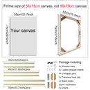 Wooden wall frame for canvases and decorative paintings