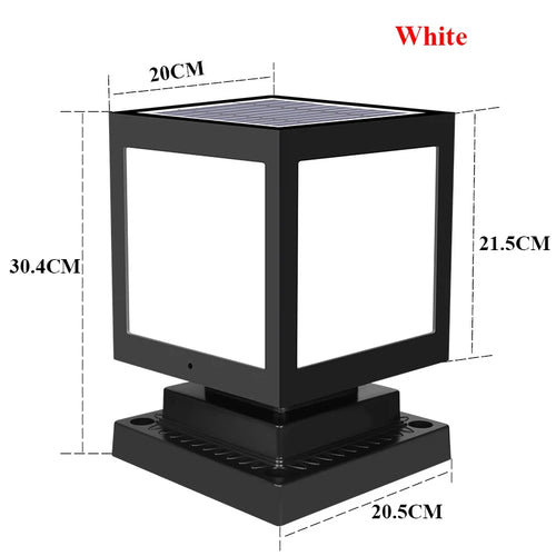 Decorative solar column lantern for garden and outdoor - vue 19 sur 20