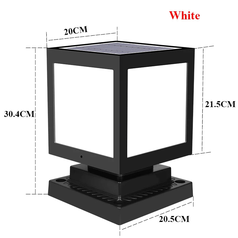 Decorative solar column lantern for garden and outdoor - vue 18 sur 20