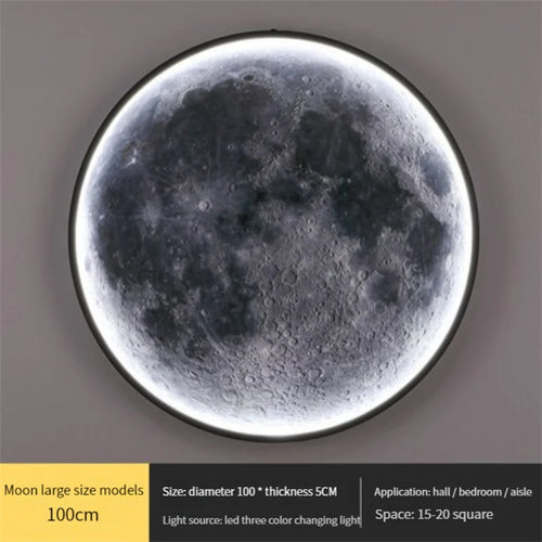 applique murale led en forme de lune pour décoration intérieure - vue 10 sur 17