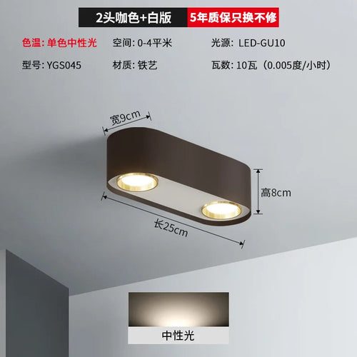 Double head recessed spotlight for indoor lighting - vue 8 sur 14
