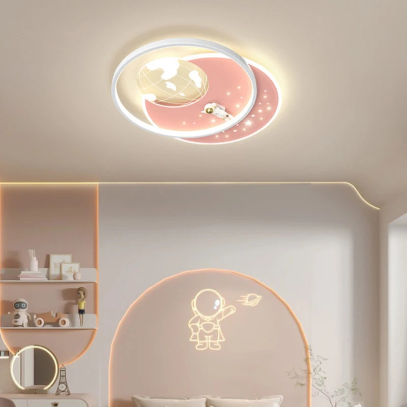 Modern creative LED ceiling light for children's bedroom - vue 3 sur 18
