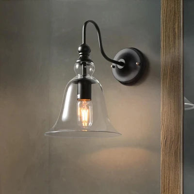 Vintage iron industrial wall light for indoor and outdoor use