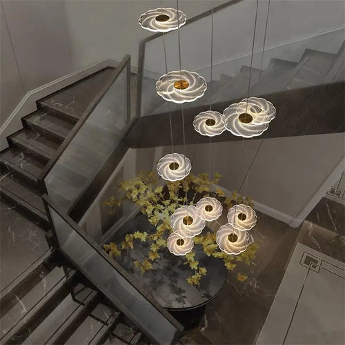 Modern LED chandelier for elegant indoor lighting - vue 2 sur 26