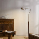 Modern solid wood LED floor lamp with retro design