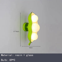 Creative polka dot glass chandelier with resin lighting
