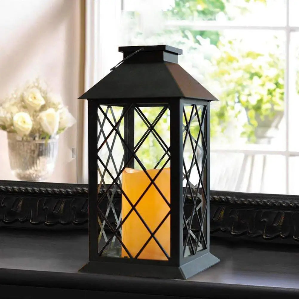 Retro LED lantern for outdoor garden and pathway decoration