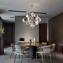 Nordic creative iron and glass bubble luxury chandelier