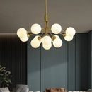 Modern glass bubble and flower decorative chandelier