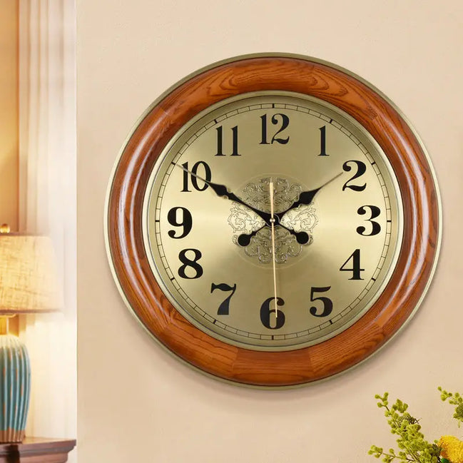 vintage wooden wall clock elegant design silent luxury decor